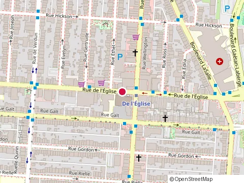 Location of l'In-Time Restaurant at 299 Rue de l'Église, Verdun