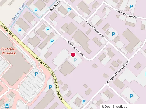 Location of l'Octant - Microbrasserie at 124 B Rue des Ateliers, Rimouski