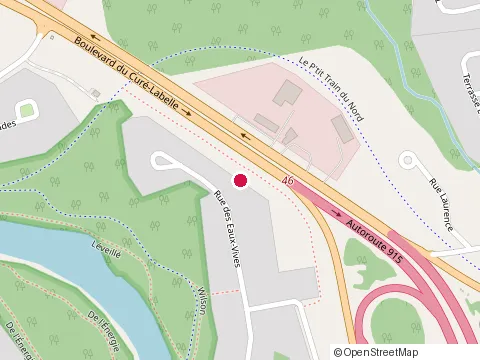 Location of l'Uni Café at 285 Saint George St, Saint-Jérôme