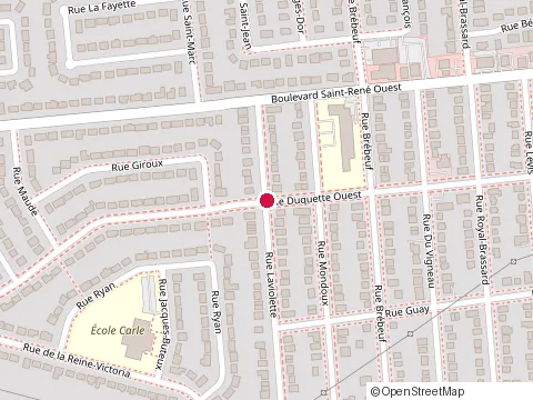 Location of la Bella Pizza at 331 Laviolette Rue, Gatineau