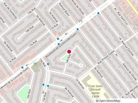 Location of la Belle Aphrodite at 1 14E Rue Place, Laval