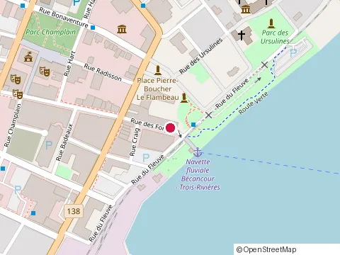 Location of la Cantine du Fleuve at 30 Rue des Forges, Trois-Rivières