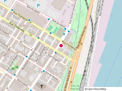 Location of la Cava Grecque at 2532 St Catherine St E, Montréal