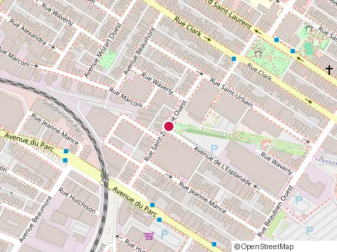 Location of la Gnrale de Cinma at 6560 avenue de l'Esplanade, Montréal