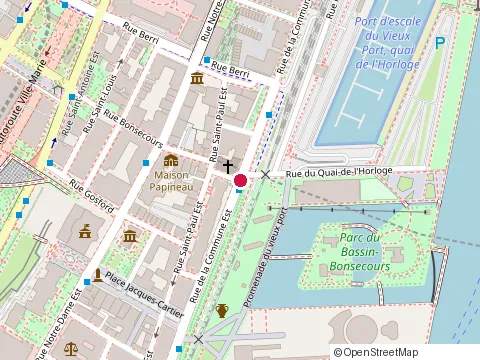 Location of la Grande Terrasse at 321 place Jacques-Cartier, Montréal