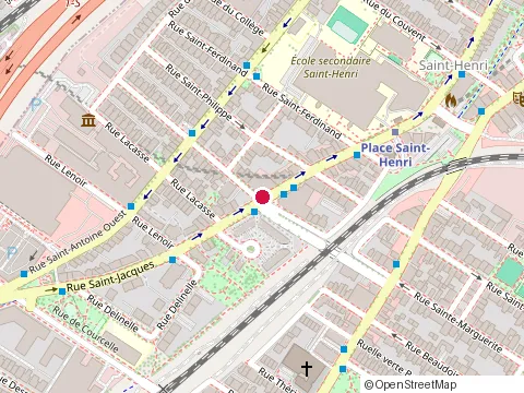 Location of la Luncheonette at 4271 Rue Saint-Jacques, Montréal