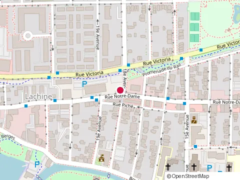 Location of la Maison Ho at 1800 Rue Notre Dame, Lachine