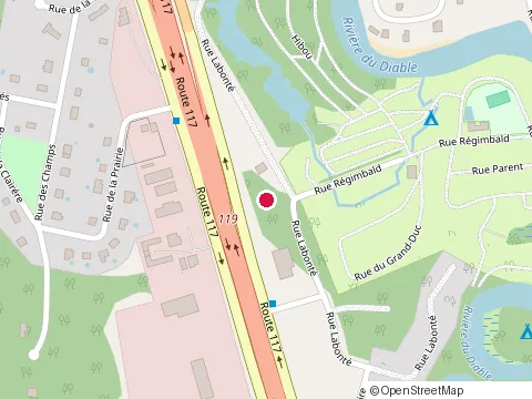 Location of la P'Tite Guinguette Café at 140 Rue Régimbald, Mont-Tremblant