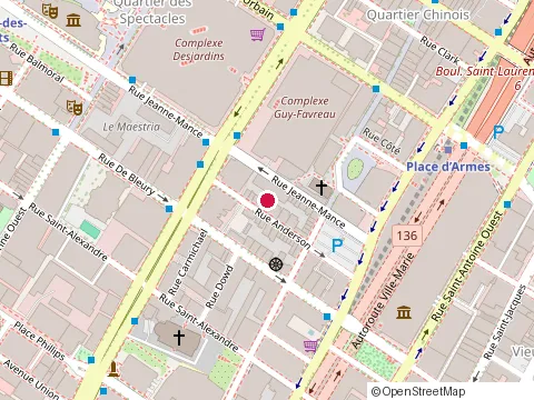 Location of la Palma at 250 René-Lévesque Blvd W, Montréal