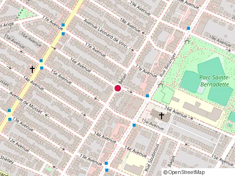 Location of la Patat'Ine at 3592 Rue Bélair, Montréal