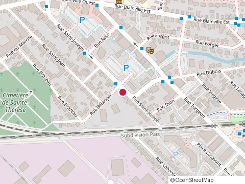 Emplacement de la Petite Clinique au 92 Rue Saint-Joseph, Sainte-Thérèse