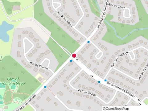 Location of la Petite Maison Rose at 1 Rue de Richelieu, Blainville