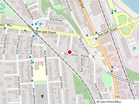 Location of la Planche Bois at 836 Rue Saint-Charles, Sherbrooke