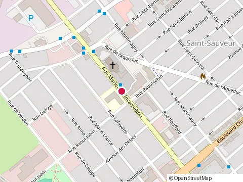 Location of la Poutinerie at 292 Rue Marie-de-l'Incarnation, Québec
