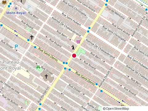 Location of la Reina Del Sur at 420 Rue Rachel E, Montréal