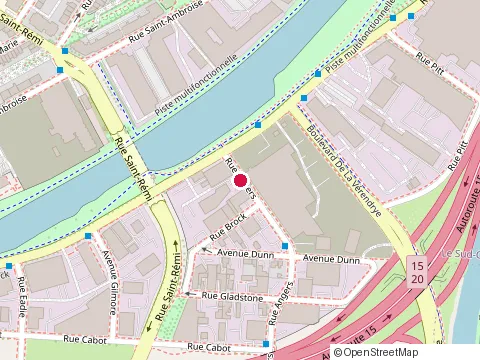 Location of la Tenaille at 4995 A Rue Angers, Montréal