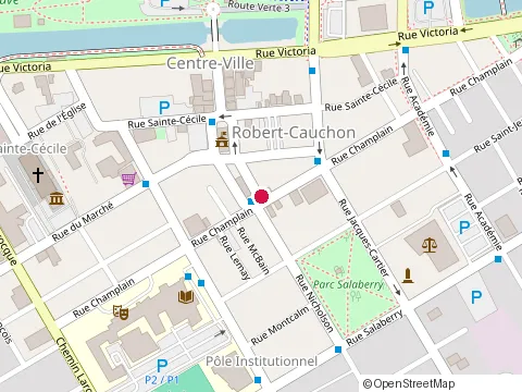 Emplacement de la Toscan Bistro A l'Italienne au 45 Rue Nicholson, Salaberry-de-Valleyfield