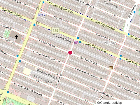 Location of la Touille at 309 Rue Gounod, Montréal
