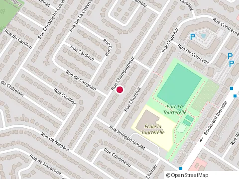Location of la Tourterelle School at 175 Rue Philippe Goulet, Repentigny
