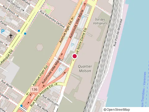 Location of la Trattoria at 1551 Rue Notre-Dame O, Montréal