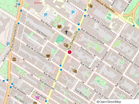 Location of la Tunisoise Inc at 1305 Ontario St E, Montréal