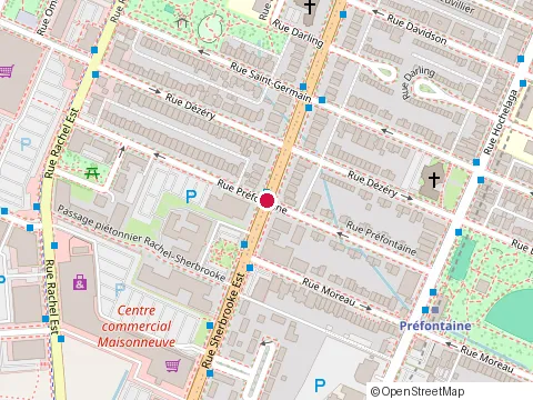 Location of Lanni Restaurant at 3132 Rue Sherbrooke E, Montréal