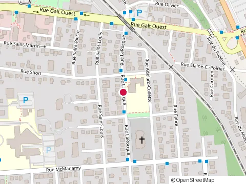 Location of Larocque Primary School at 910 Rue Larocque, Sherbrooke