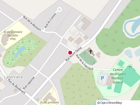 Location of Laterrière Library at 6168 Rue Notre Dame, Laterrière