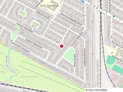 Location of Lattes Express at 599 Westluke Ave, Côte Saint-Luc