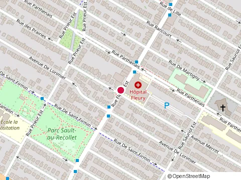Location of Laurent Cote Md at 2157 Rue Fleury E, Montréal