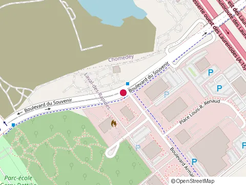 Location of Laval Liberty High School at 3200 du Souvenir, Laval