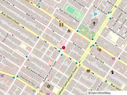 Location of Lave Auto Laurier at 85 avenue Laurier O, Montréal