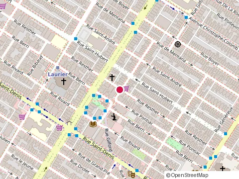 Location of Lave-Auto Resther Enr at 4740 Rue Resther, Montréal