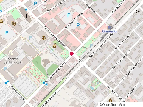 Location of le Bruit de l'Eau at 10 Rue de l Évêché Est, Rimouski