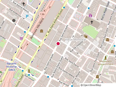 Location of le Bv Design at 288 Rue Saint-Jacques, Montréal