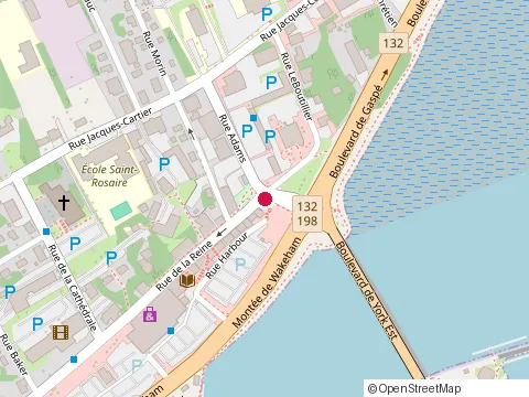 Location of le Cafe Sousmarin at 3 Rue Adams, Gaspé