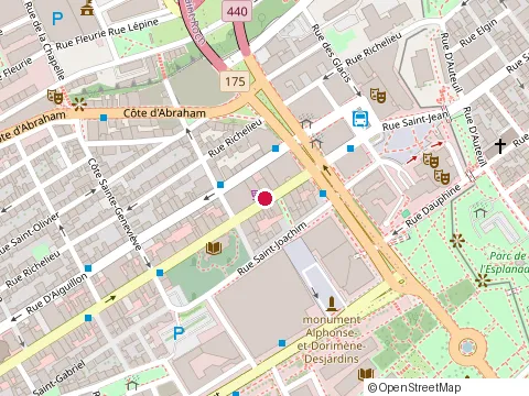 Location of le Chantauteuil at 1001 Rue St Jean, Québec