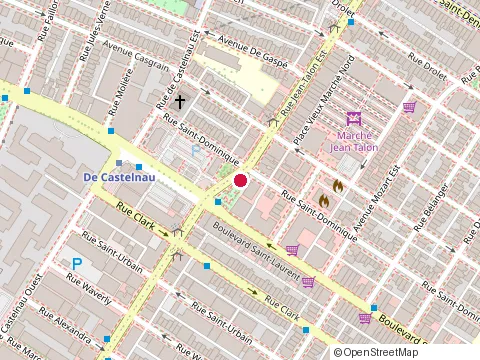 Location of le Club at 40 Rue Jean-Talon E, Montréal