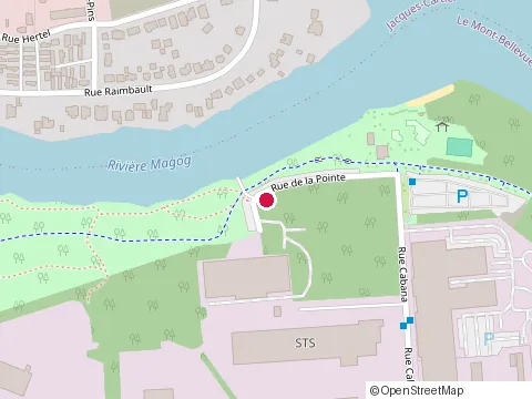 Location of le Club Nautique de Sherbrooke at 2255 Rue de la Pointe, Sherbrooke