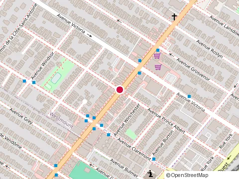 Location of le Glacier Bilboquet at 4864 Rue Sherbrooke O, Westmount