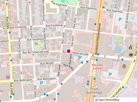 Location of le Grand Bleu at 102 Rue de l'Hotel-de-Ville, Gatineau