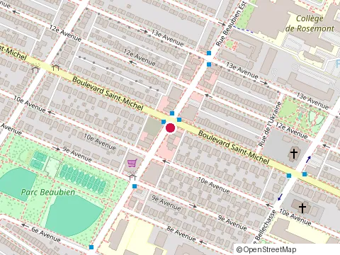 Location of le Grand Lionel at 3234 Rue Beaubien E, Montréal