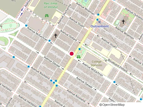 Location of le Méchoui at 1541 avenue Van Horne, Outremont