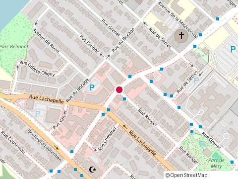 Location of le Pen-Castel Restaurant at 12244 Rue Ranger, Montréal