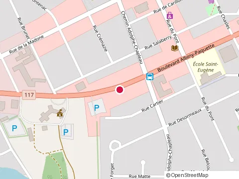 Location of le Rendez Vous at 410 boulevard Albiny-Paquette, Mont-Laurier