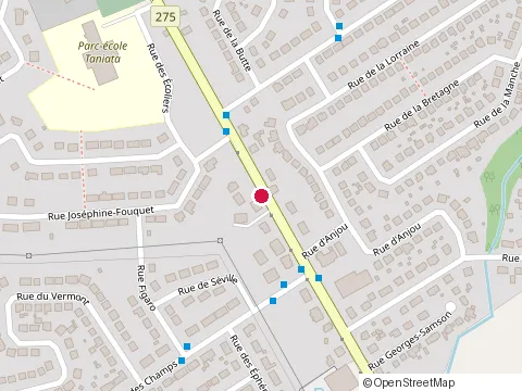 Location of le Roi de la Patate Frite at 1078 avenue Taniata, Saint-Jean-Chrysostome