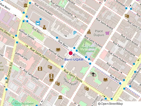 Location of le Square at 475 boulevard de Maisonneuve E, Montréal