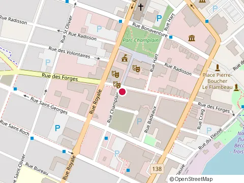 Location of le Trèfle at 363 Rue des Forges, Trois-Rivières