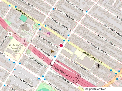Location of Ledv at 3636 Bd Décarie, Montréal