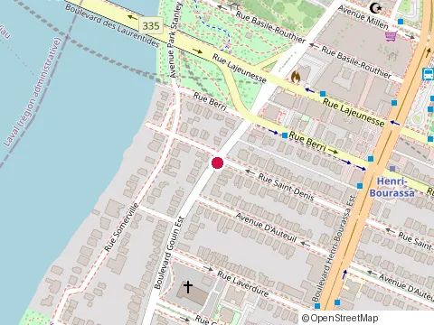 Location of Lefiscaliste Inc. at 343 boulevard Gouin O, Montréal